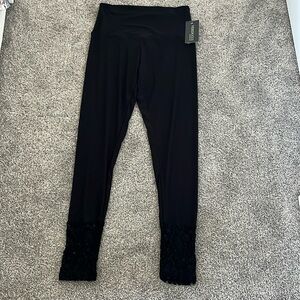 Verducci New With Tags Black Laced Leggings Size Small
